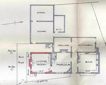 Existing ground floor plan in 1912